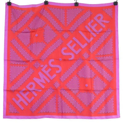 エルメス 【美品】HERMES SELLIER ガヴロッシュ セリエ シルク カレ90