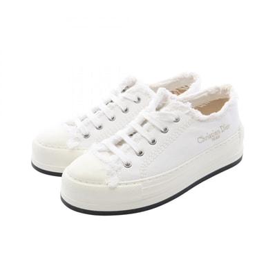 ディオール Dior WALK'N'DIOR スニーカー 靴 キャンバス レディース ホワイト系 【中古】