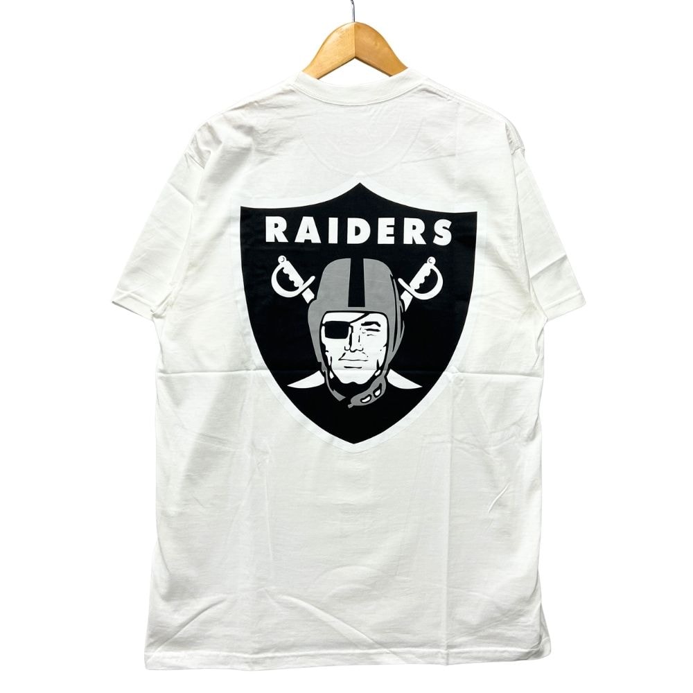 SUPREME シュプリーム NFL RAIDERS'47 Pocket tee ポケット プリント Tシャツ ホワイト サイズL 正規品 / 54236