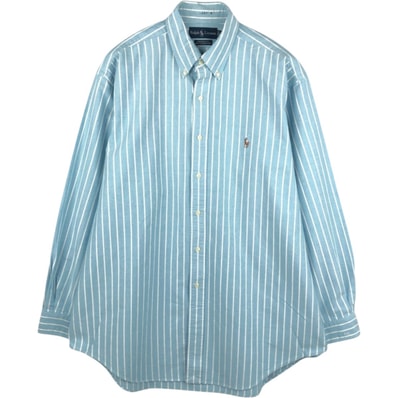 古着 ラルフローレン Ralph Lauren YARMOUTH 長袖 ボタンダウンストライプシャツ メンズXL相当/eaa676597