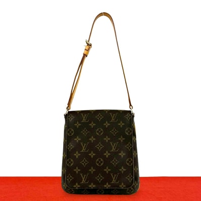 LOUIS VUITTON ルイヴィトン ミュゼットサルサ モノグラム レザー PVC ショルダーバッグ ブラウン
05592