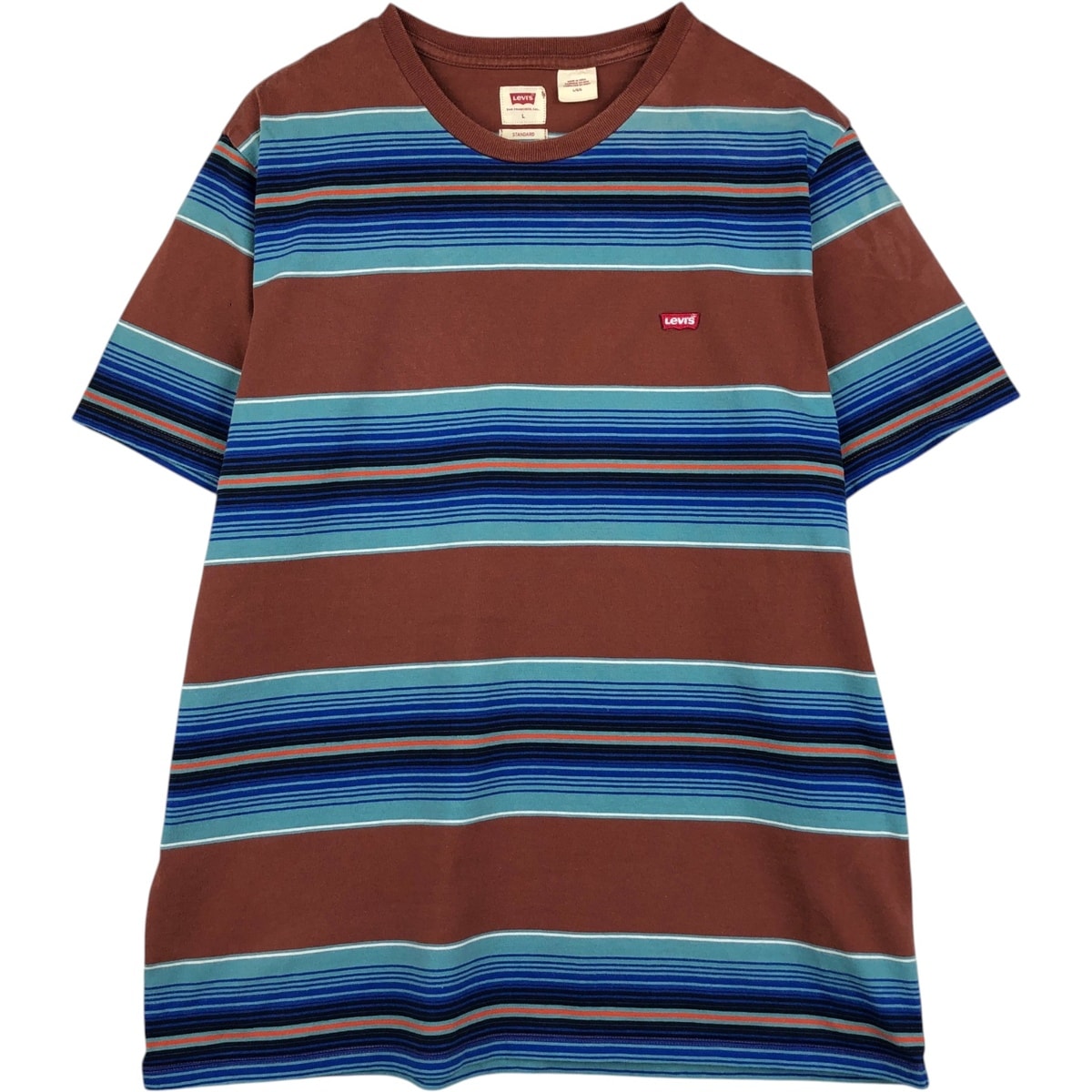 古着 リーバイス Levi's STANDARD 半袖 ボーダーTシャツ メンズL相当/eaa637535