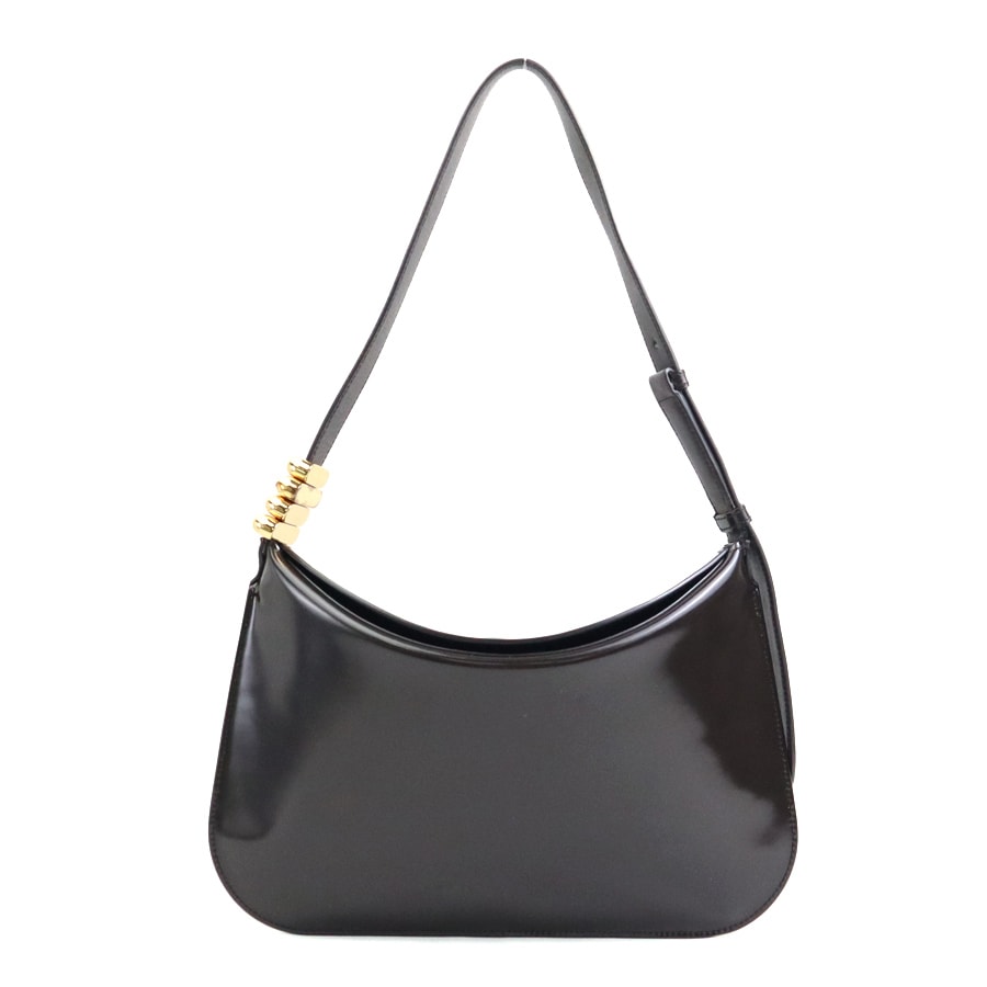 ボッテガヴェネタ BOTTEGAVENETA ショルダーバッグ パテントレザー ブラウン レディース【中古】 h31190a