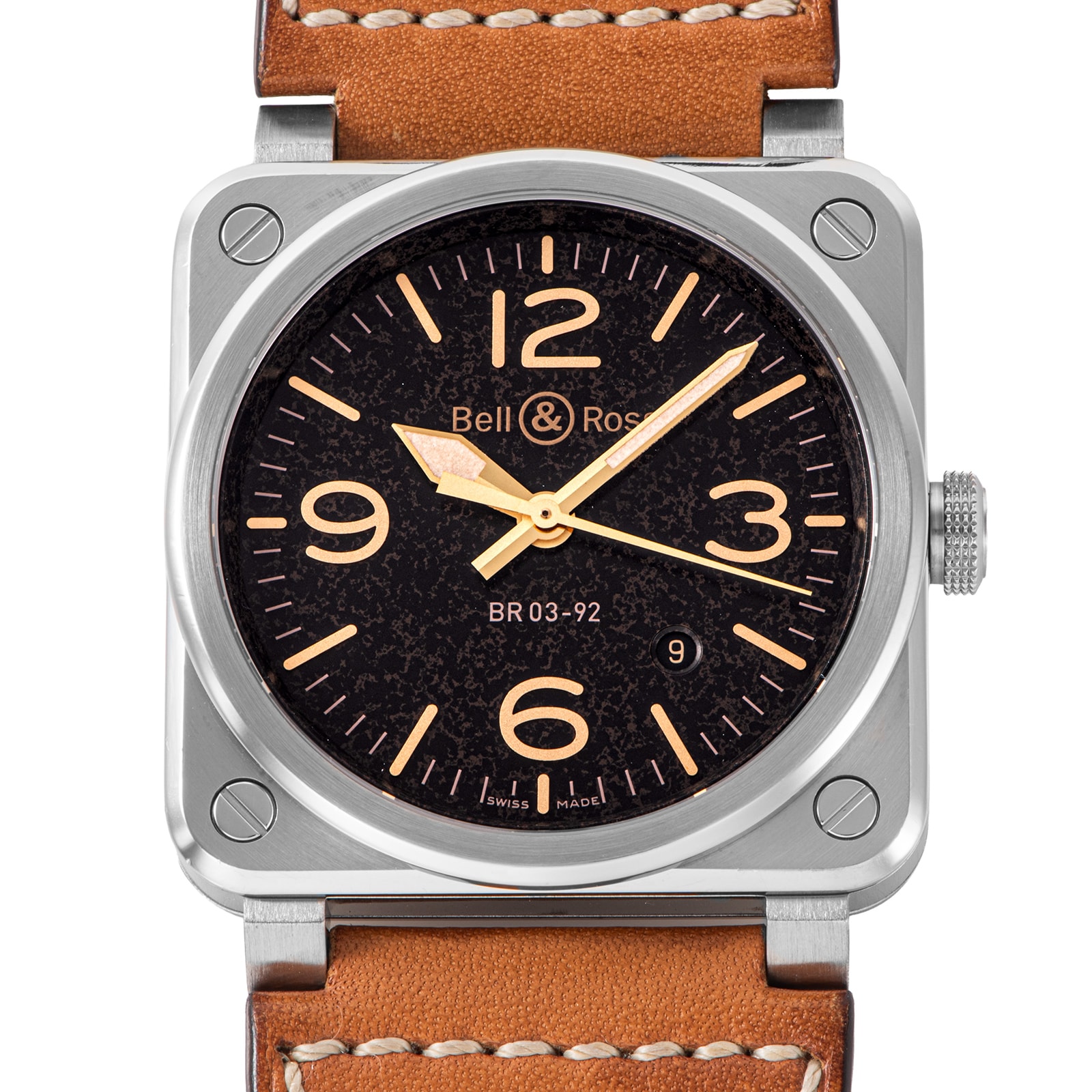 Bell&Ross ベル&ロス ゴールデン ヘリテージ BR0392-ST-G-HE/SCA ステンレススチール【中古】