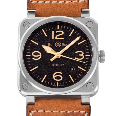 Bell&Ross ベル&ロス ゴールデン ヘリテージ BR0392-ST-G-HE/SCA ステンレススチール【中古】