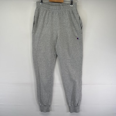 古着 チャンピオン Champion スウェットパンツ イージーパンツ ワンポイントロゴ 長ズボン S グレー メンズ