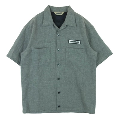 TENDERLOIN テンダーロイン T-WOOL SHT ANGOLA ウール アンゴラ 半袖 シャツ 日本製 グレー系 L【中古】