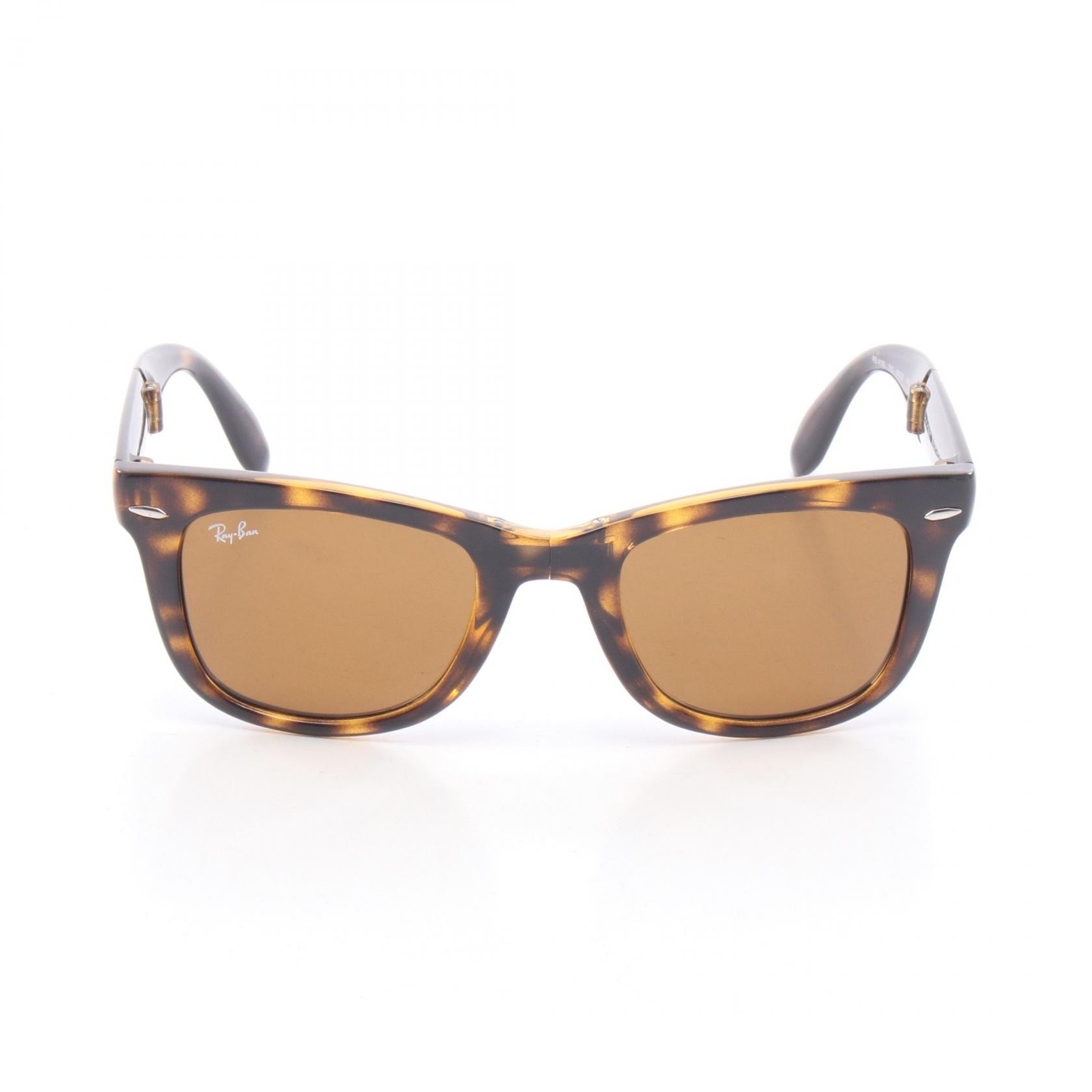 レイバン Ray-Ban FOLDING WAYFARER 折り畳み サングラス 衣料品 プラスチック メンズ レディース ブラウン系 4105710(50) 【新品】