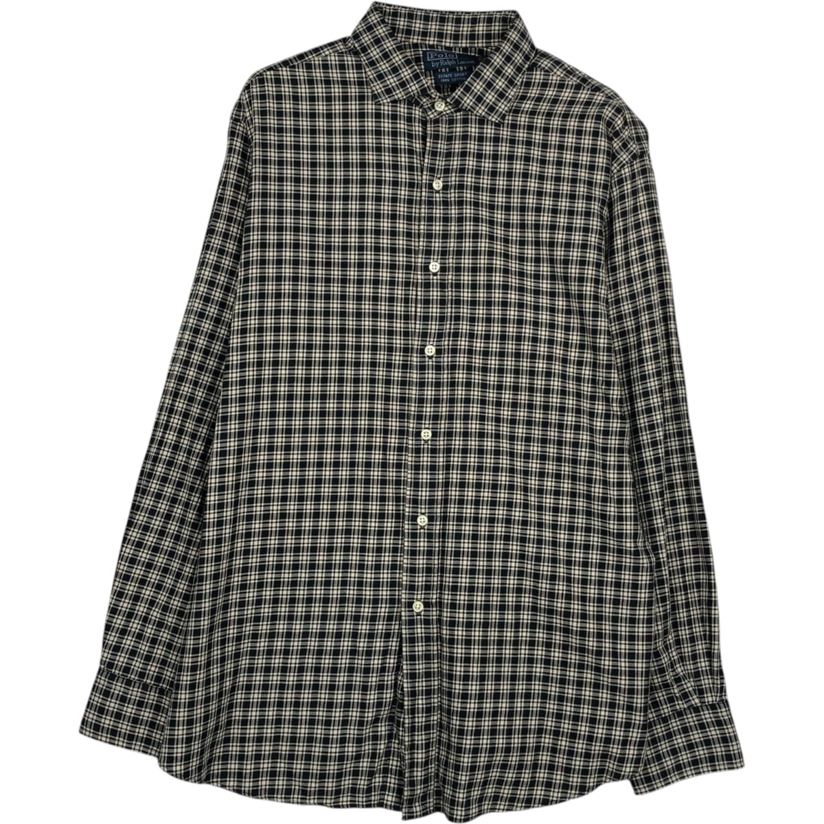 古着 ラルフローレン Ralph Lauren POLO by Ralph Lauren ESTATE SPORT ワイドカラー 長袖 コットンチェックシャツ メンズXL相当/eaa628637