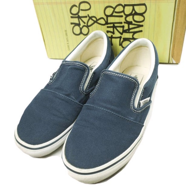 VANS x SSZ バンズ エスエスズィー 別注 V98CL POCKET SLIP ON ポケットスリッポン 551053-0001 US6(24cm) ネイビー BEAMS SURF&SK8 キャンバス スニーカー シューズ g25917