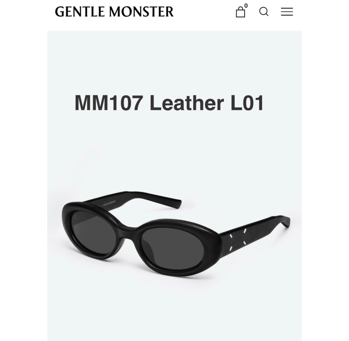Gentle Monster x Maison Margiela MM107 Leather L01 "Black"