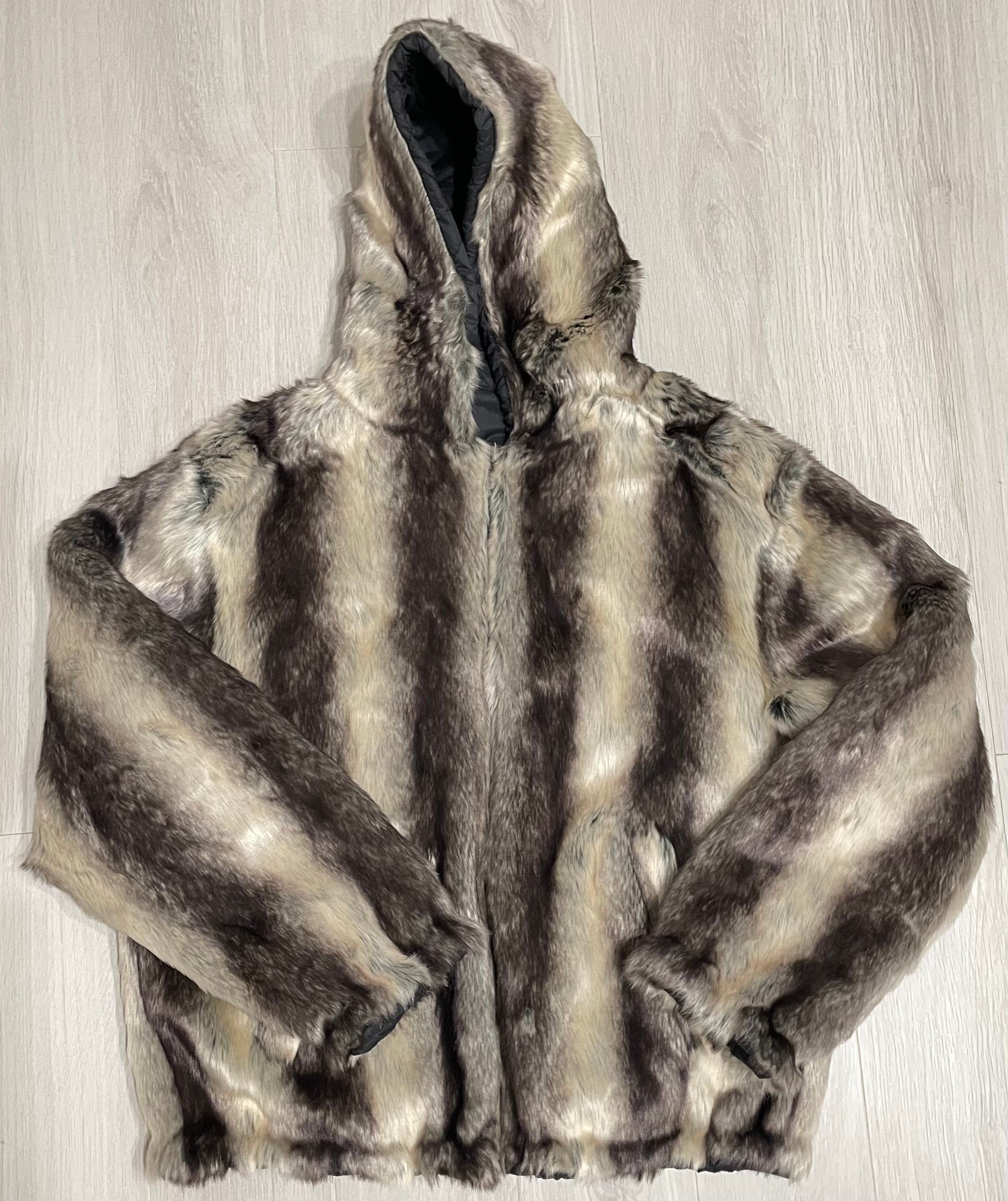 Supreme Faux Fur Reversible Hooded Jacket 