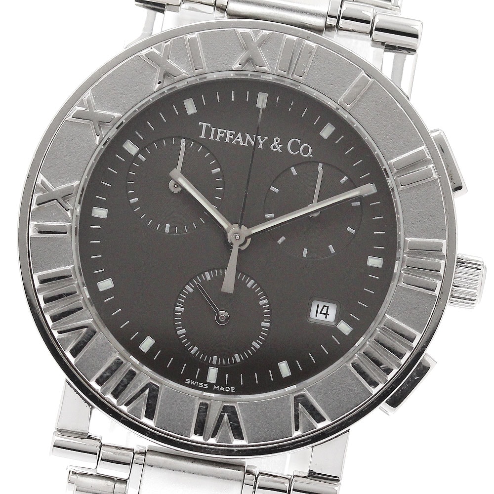 ティファニー アトラス クロノグラフ デイト  クォーツ メンズ 【中古】