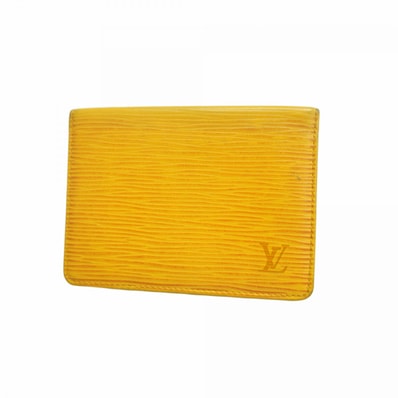 【6dd4617】ルイヴィトン カードケース エピ ポルト2カルトヴェルティカル M63209 ジョーヌ【中古】メンズ レディース ユニセックス