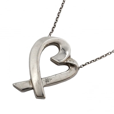 【6jdb0306-k】ティファニー ネックレス ラビングハート シルバー925【中古】レディース