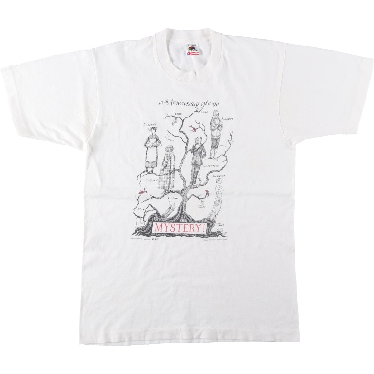 古着 90年代 フルーツオブザルーム FRUIT OF THE LOOM Edward Gorey エドワードゴーリー アートTシャツ USA製 メンズL相当 ヴィンテージ/eaa661413