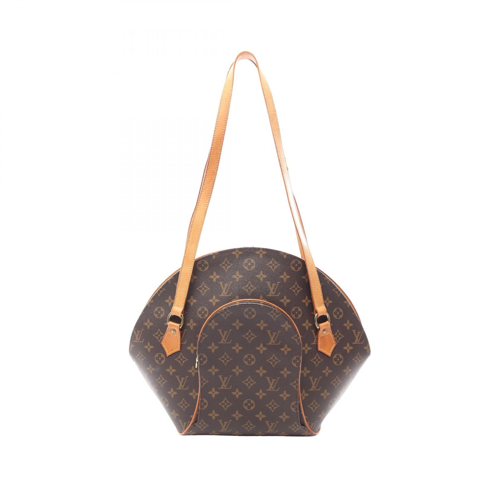 ルイ・ヴィトン LOUIS VUITTON エリプス ショッピング モノグラム ショルダーバッグ バッグ PVCコーティングキャンバス レザー レディース ブラウン系 M51128 【中古】