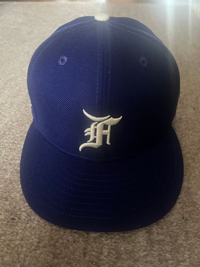 NEW ERA FEAR OF GOD ESSENTIALS 59FIFTY F LOGO WORLD SERIES Under Visor "Royal"