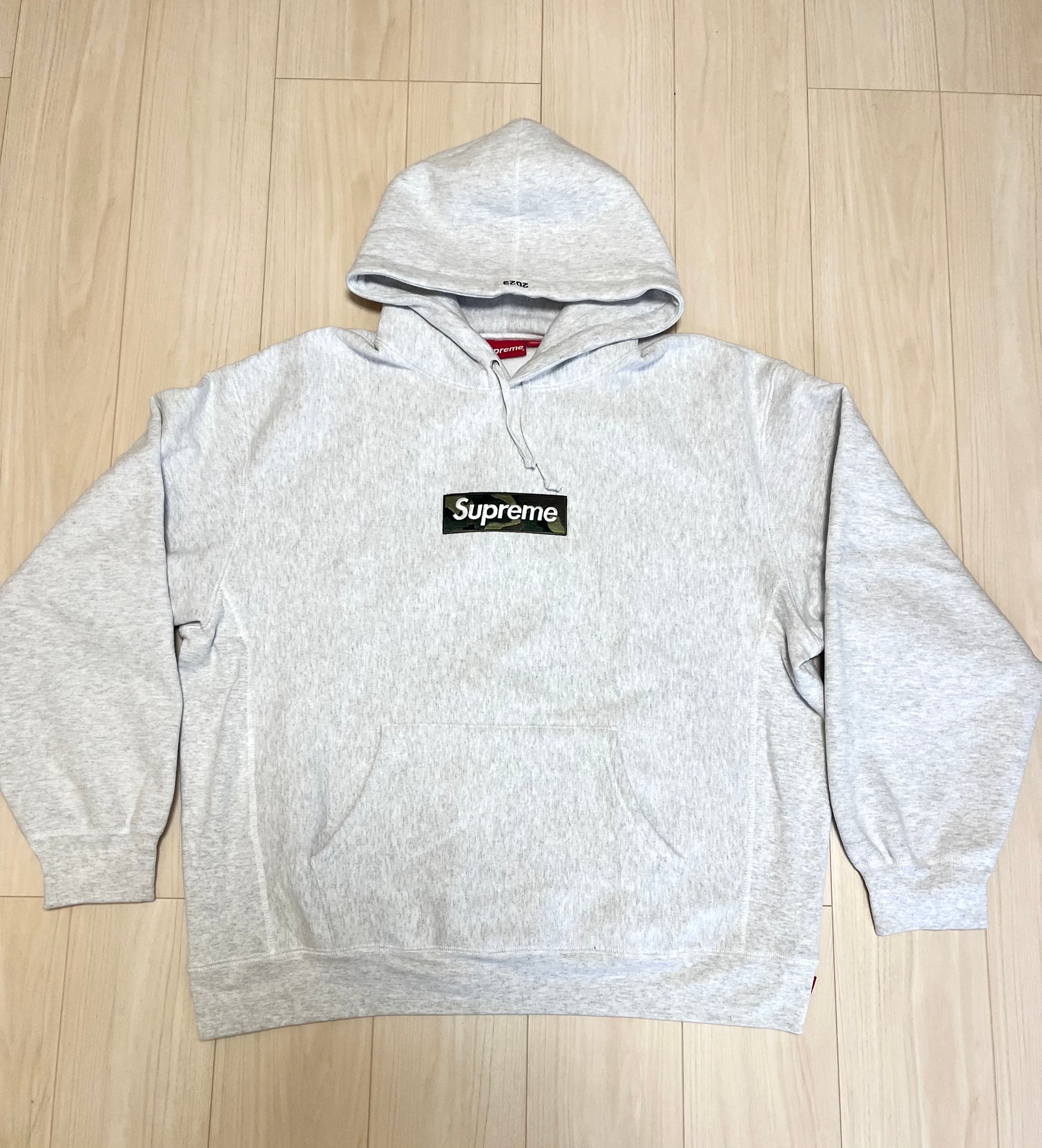 Supreme Box Logo Hooded Sweatshirt "Ash Grey" (23FW)