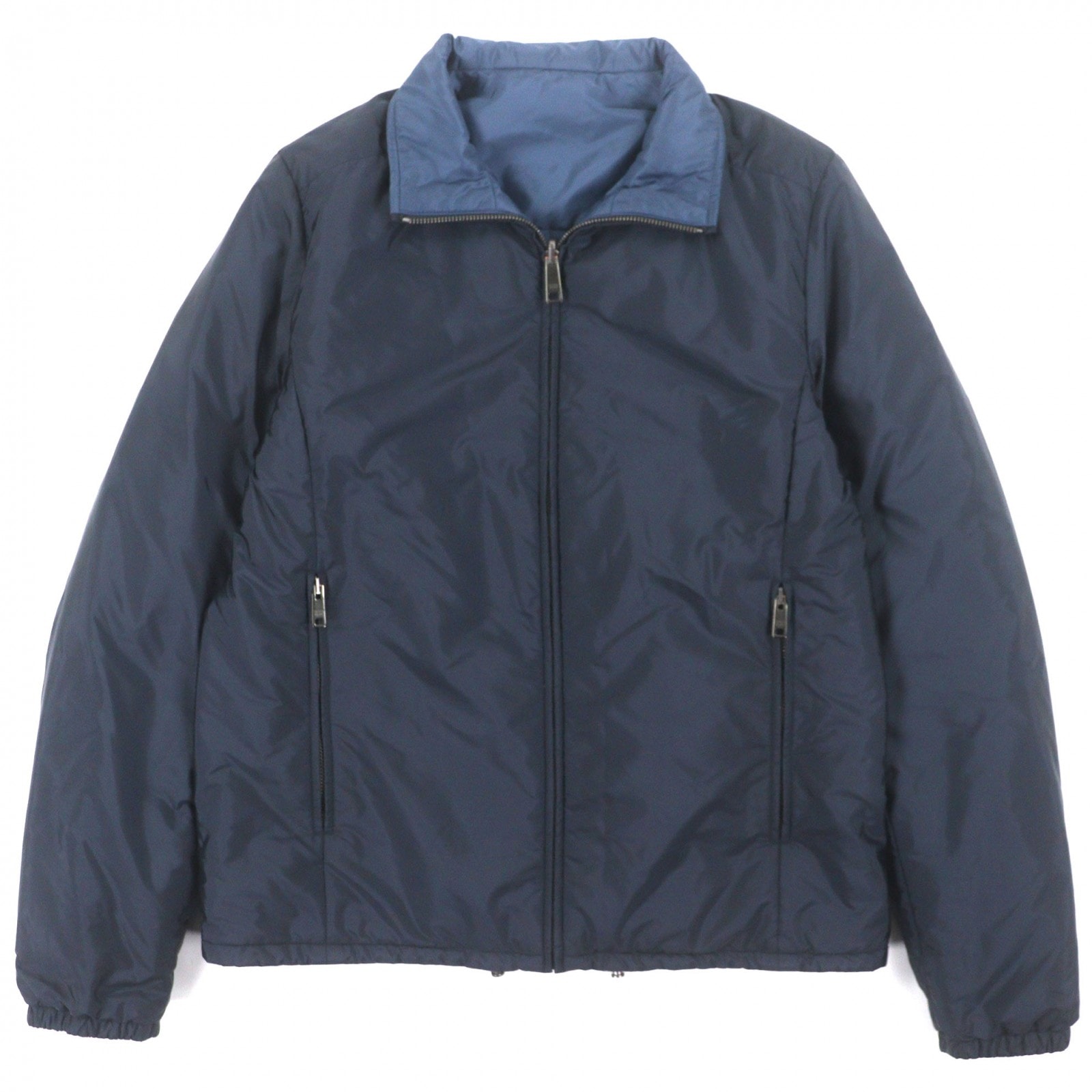 美品 プラダ ナイロンジャケット ネイビー メンズ 46 SGA753