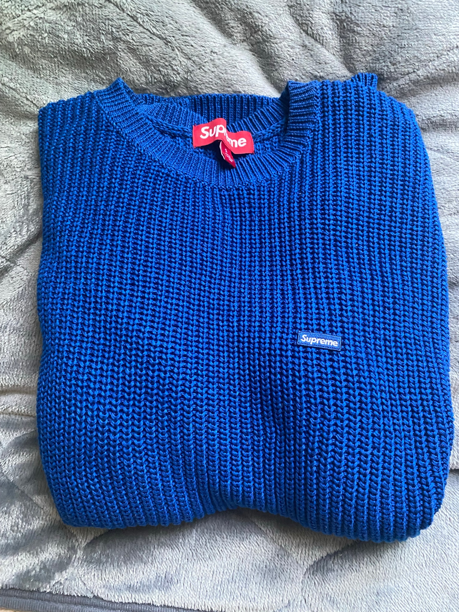 Supreme Small Box Ribbed Sweater "Royal"