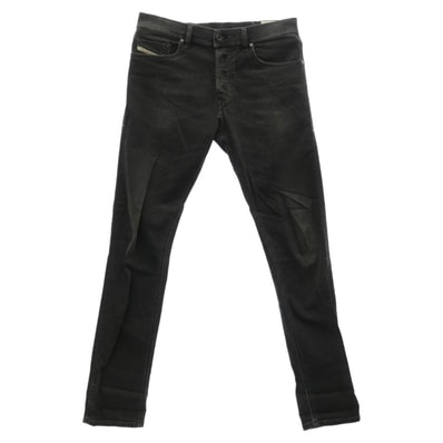 DIESEL ディーゼル デニムパンツ TEPPHAR WASH0803E STRETCH SLIM-CARROT ストレッチ コーティング加工 ボタンフライ スキニーデニム ブラック系 31【中古】