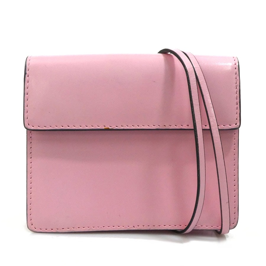 プラダ PRADA  ポシェット レザー ピンク シルバー レディース【中古】 e61826a