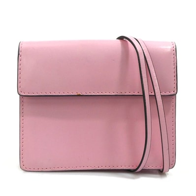 プラダ PRADA ポシェット レザー ピンク シルバー レディース【中古】 e61826a