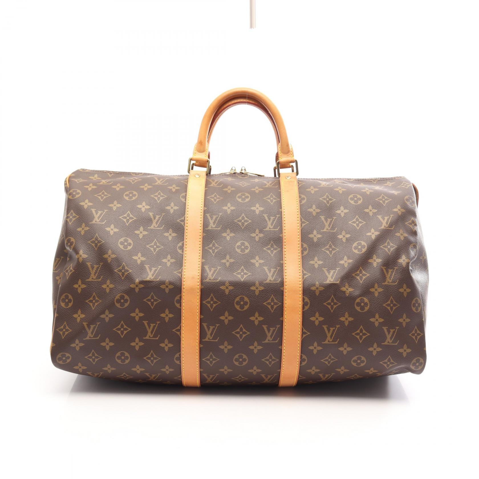 ルイ・ヴィトン LOUIS VUITTON キーポル50 ボストンバッグ バッグ PVCコーティングキャンバス レザー モノグラム メンズ レディース ブラウン系 M41426 【中古】