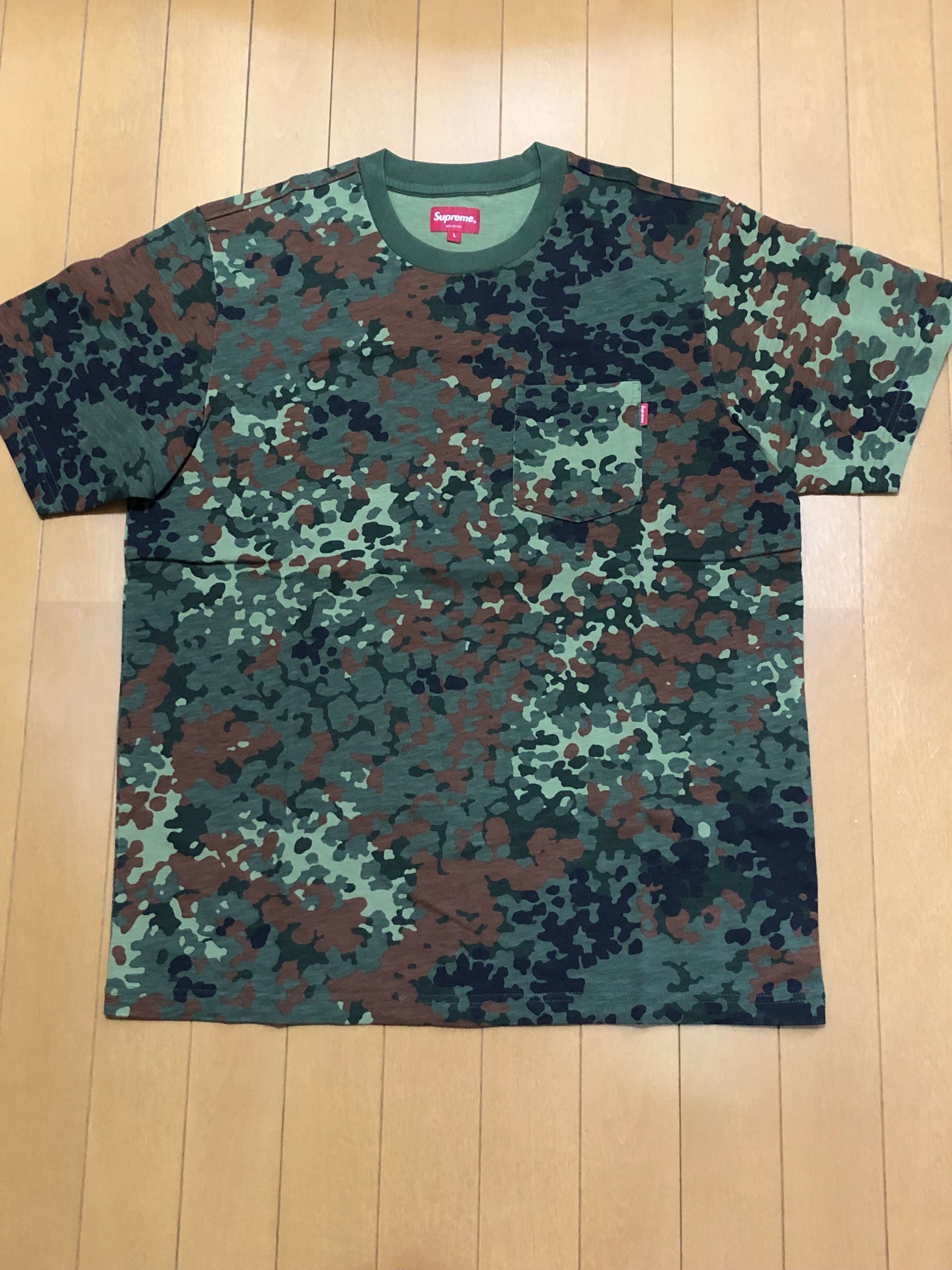 Supreme 19SS Pocket Tee German Camo