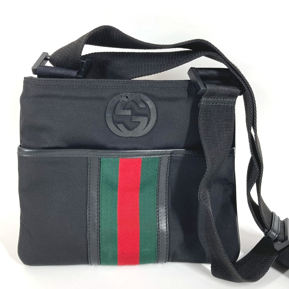 グッチ GUCCI GG 181068 シェリーライン カバン 斜め掛け ポシェット ショルダーバッグ ブラック