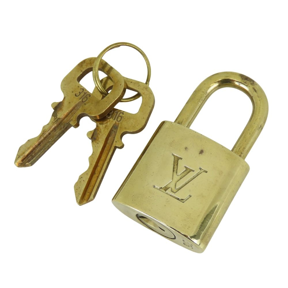 【中古】 ルイ・ヴィトン カデナ キーセット No.316 メタル ゴールド 南京錠 パドロック メッキ レディース 女性 LOUIS VUITTON