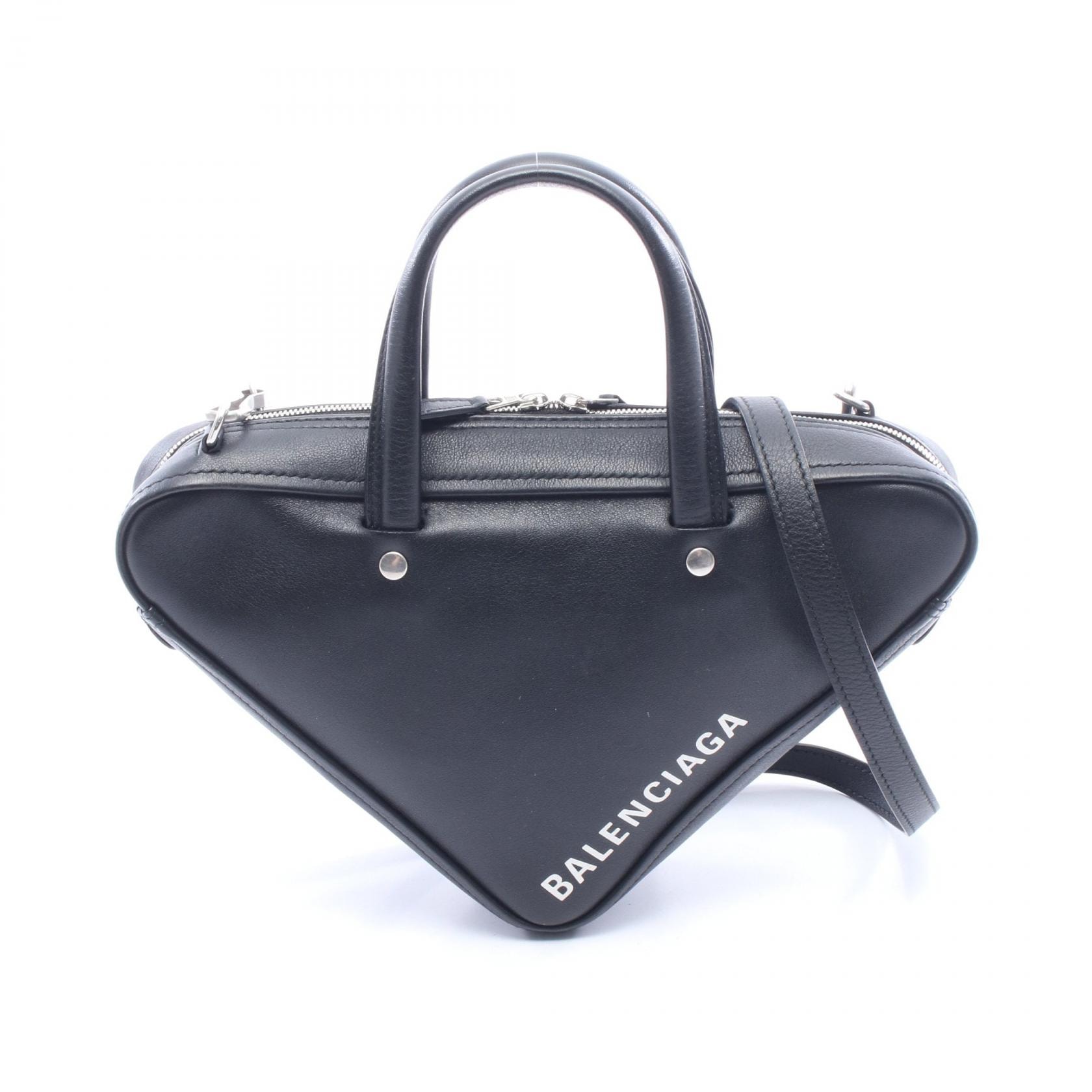 バレンシアガ BALENCIAGA トライアングル ダッフル S 2WAY ハンドバッグ バッグ レザー レディース ブラック系 476975 【中古】