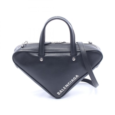 バレンシアガ BALENCIAGA トライアングル ダッフル S 2WAY ハンドバッグ バッグ レザー レディース ブラック系 476975 【中古】