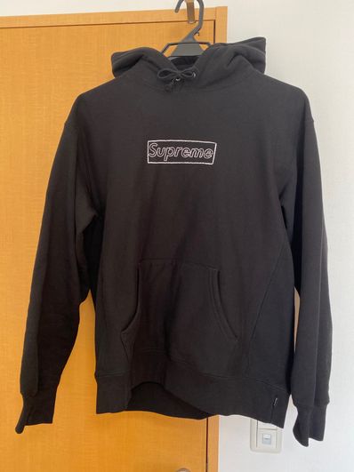 Supreme KAWS Chalk Logo Hooded Sweatshirt "Black"(2021)