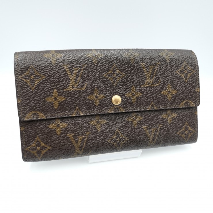 LOUIS VUITTON(ルイ・ヴィトン)モノグラム ポルトフォイユ・サラ ヴィンテージ 長財布 ウォレット ブラウン ゴールド金具 レディース M61725【中古】