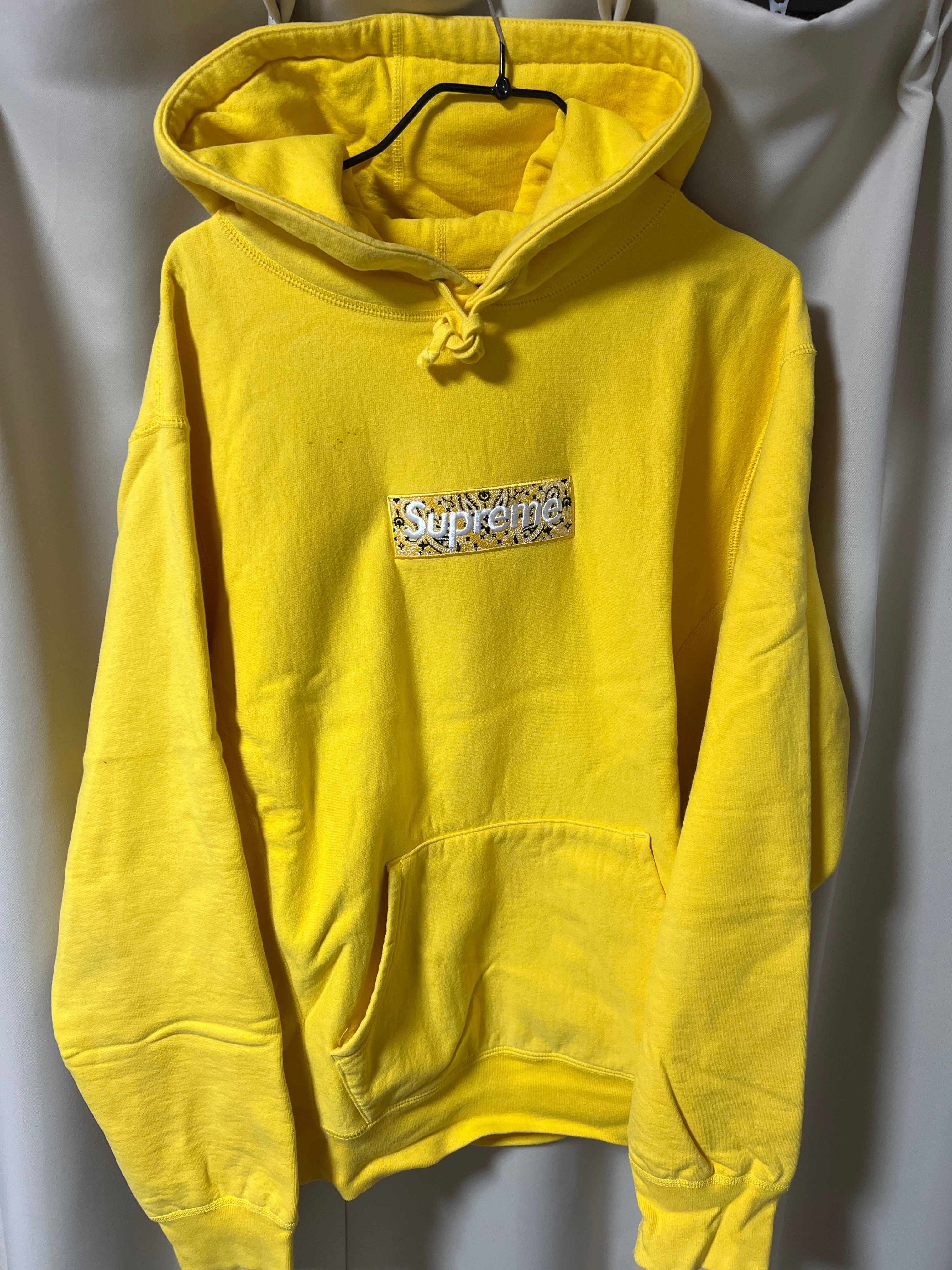 Supreme Bandana Box Logo Hooded Sweatshirt "Yellow"