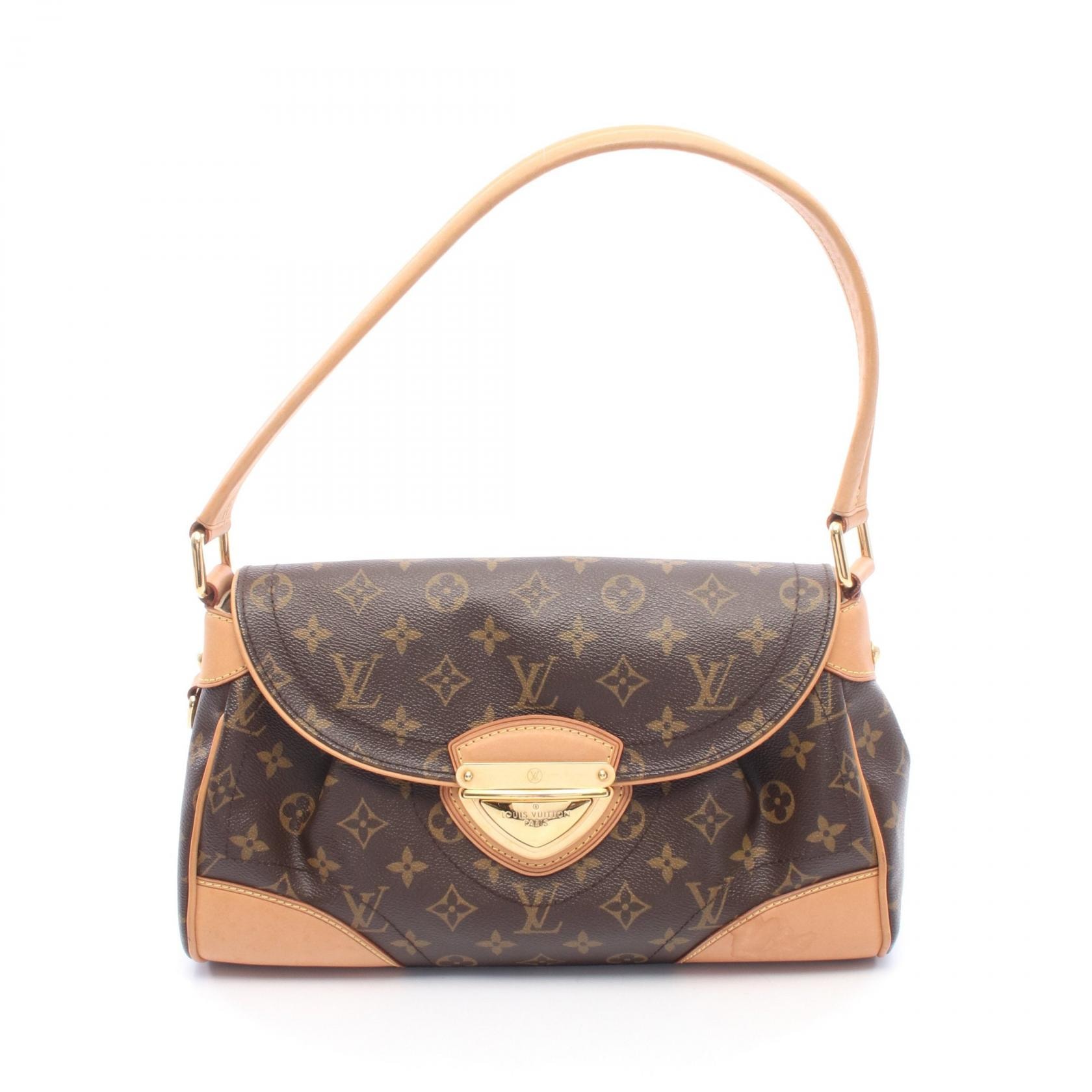 ルイ・ヴィトン LOUIS VUITTON ビバリーMM ショルダーバッグ バッグ PVCコーティングキャンバス レザー モノグラム レディース ブラウン系 M40121 【中古】