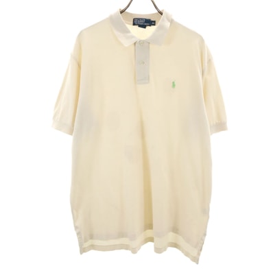 Polo by Ralph Lauren ポロバイラルフローレン 半袖 ポロシャツ XL アイボリー 鹿の子
