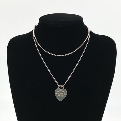TIFFANY&Co.(ティファニー) リターン トゥ ティファニー ハートタグ ボールチェーン Ag925 ネックレス 23.6g シルバー