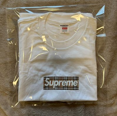 Supreme / Burberry Box Logo Tee "White"