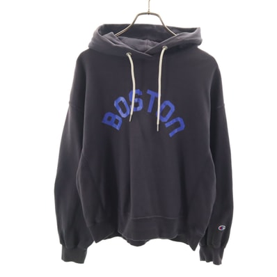 Champion チャンピオン BOSTON 長袖 リバースウィーブ スウェットパーカー L チャコールグレー