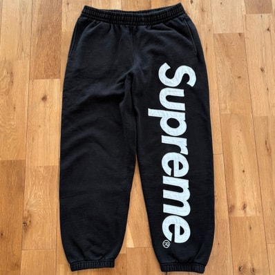 Supreme Satin Applique Sweatpant (25FW) "Black"