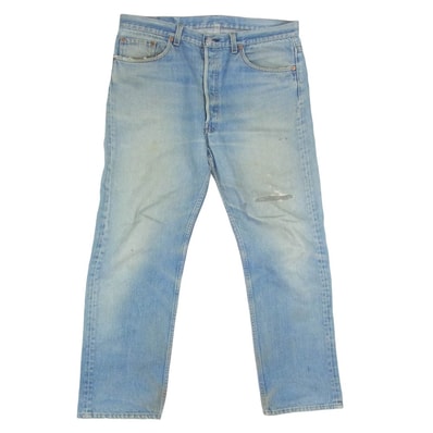 Levi's リーバイス デニムパンツ USA製 90s ボタン裏552 501XX ボタンフライ W38 L32 インディゴブルー系 38【中古】