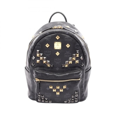 エム・シー・エム MCM STARK スターク ヴィセトス リュックサック バックパック バッグ レザー メンズ レディース ブラック系 【中古】