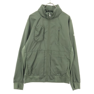 美品 NIKE ナイキ 長袖 ナイロンジャケット M カーキ フーディー