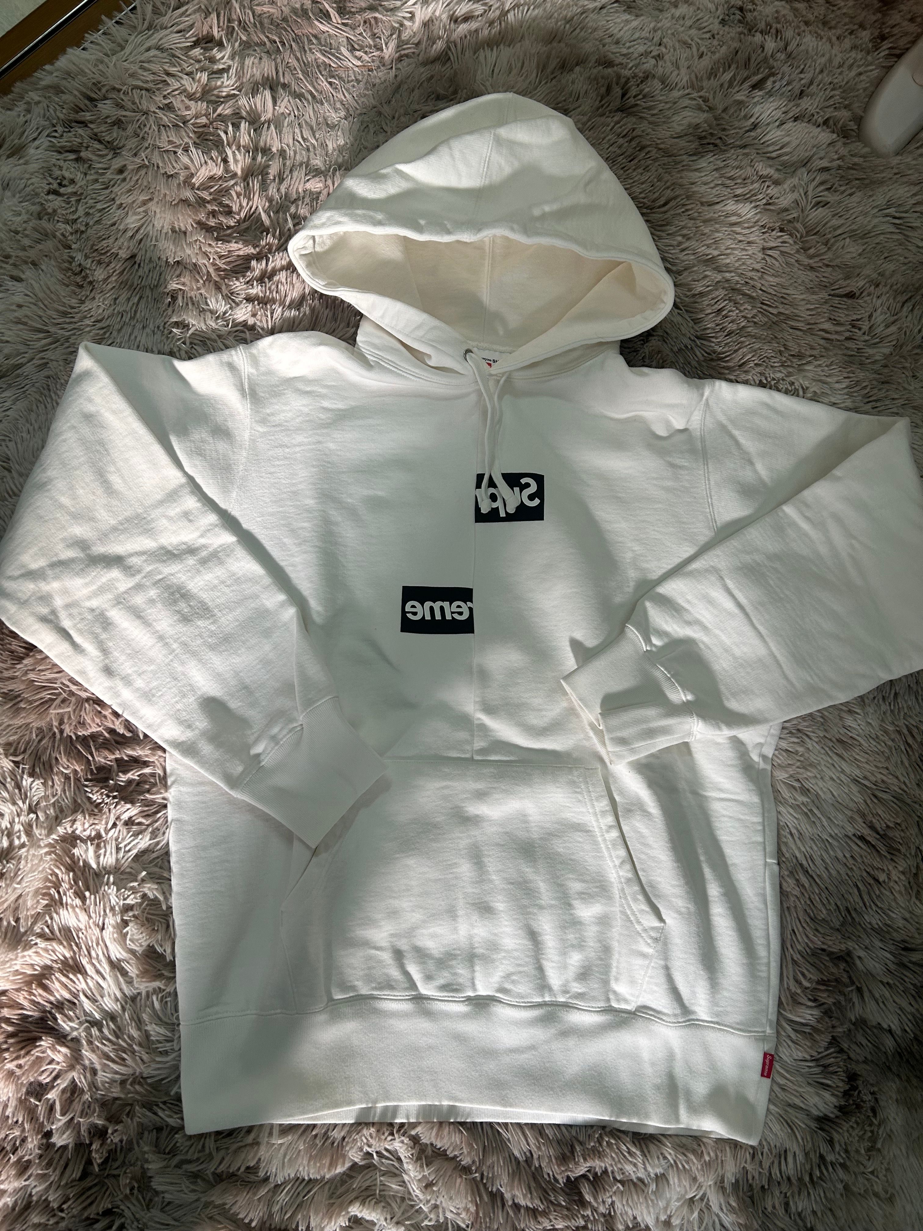 Supreme / Comme des Garçons SHIRT® Split Box Logo Hooded Sweatshirt "White"