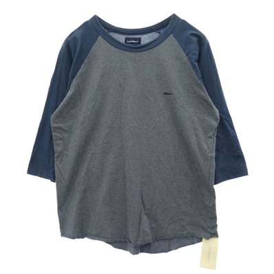 DESCENDANT ディセンダント 18SS 181ATDS-CSM19 CHARLIE JERSEY TQS CACHALOT カシャロ刺繍 ポケット 長袖 カットソー 七分丈 Tシャツ グレー系 1【中古】