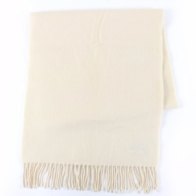 美品 エルメス マフラー レクトヴェルソ アイボリー レディース