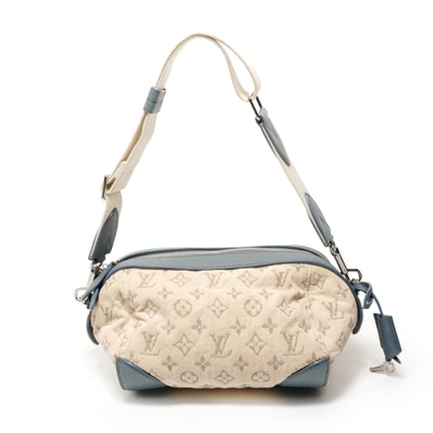 ヴィトン LV 2012年製 モノグラムデニム ポシェット ラウンド ショルダーバッグ【中古】